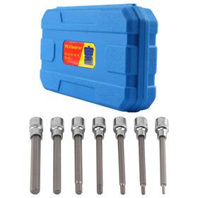 Ib7adp Bfo 7pc Hex Socket Set 3/8 Drive 3-10mm Crv Steel Long Allen Key Tools
