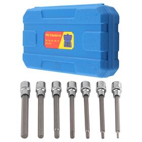 S19adi Bfo 7pc Extra Long 3/8 Drive Hex Allen Socket Set 3-10mm Crv Steel Tools
