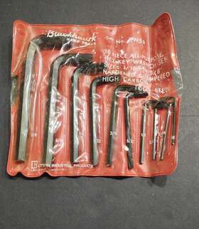 Zw-58 Blackhawk 10pc Hex Key Set Mechanics Tools Usa Vintage Litton Products