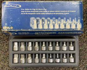 Blphexs1418 Blue Point Tools 18 Piece Standard/metric Stubby Hex Drive Set Gal141658