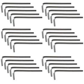 X0431 Bociloy 50pcs 2.5mm Allen Wrench L-shaped Hex Key Set Metric Hexagon