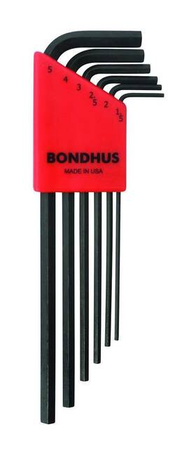 Bondhus 037231121464 Set 6 Hex L-wrenches 1.5-5mm - Long