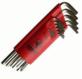 Bondhus 037231171957 17195 Set Of 15 Hex L-wrenches With Briteguard Finish Extra Long Length Siz