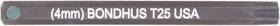 Bondhus 037231320256 32025 T25 Prohold Socket Star Bit 2 Inch One Size Multi