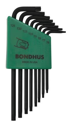 Tr7-tr25 Bondhus 037231324315 32431 Set Of 7 Tamper Resistant Torx L-wrenches - 1 Per Pack