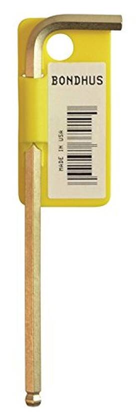 Bondhus 037231380564 38056 Tagged And Barcoded 3mm Ball End Tip Hex Key Lwrench With Goldguard Finish