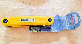 12485 Bondhus 3/16 Inch 7/32 1/4 5/16 3/8 Hex End 5pc Fold-up Tool Usa Free Ship