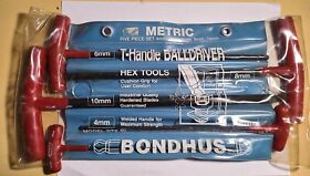 14148 Bondhus # Set 5 Balldriver T Handles 4-10mm Nos