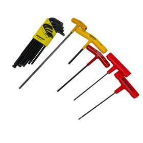 15260 Bondhus 18 Pcs Allen Key Set Hex End And T-handle 0.050 In-3/8 In Made Usa