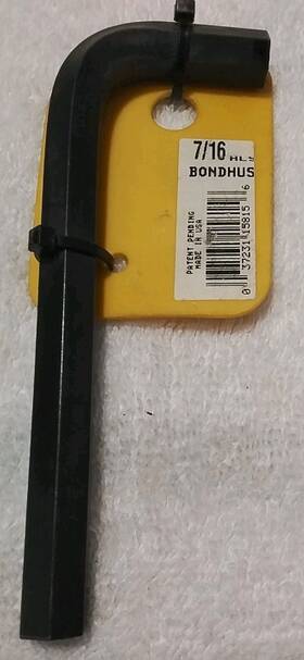 15815 Bondhus 7/16 Inch L- Type Hex Wrench Usa