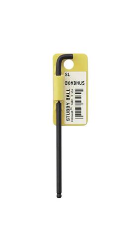 16510 Bondhus 3/16 Stubby Ball End Tip Hex Key Lwrench With Proguard Finish Tagged And