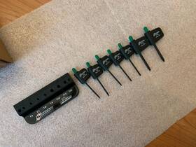 T5-t15 Bondhus 34445 7pc Flag Handle Torx Star Tip Wrench Set Made In Usa