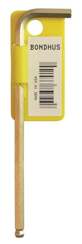 37908 Bondhus 9/64 Goldguard Plated Ball End L-wrench Tagged/barcoded