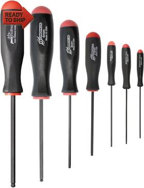 10687 Bondhus 744110782820 Set Of 7 Balldriver Screwdrivers Proguard Finish Sizes 1.27-5mm