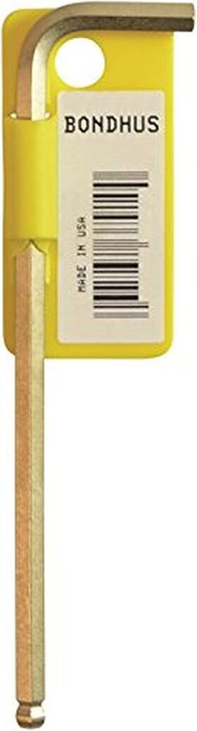 38056 Bondhus 744759908933 Tagged And Barcoded 3mm Ball End Tip Hex Key L-wrench With Goldgua