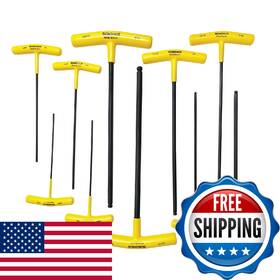 B000e7zmts Bondhus 13138 Set Of 10 Balldriver And Hex T-handles Sizes 3/32-3/8-inch