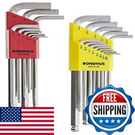 B014szmh5s Bondhus 26999 Ball End Tip Hex Key L-wrench Set With Briteguard 22 Piece