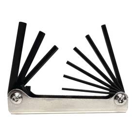 14589 Bondhus Mhf9 Metal Handle Hex Tip 9 Piece Fold Up Tool With Proguard Finish