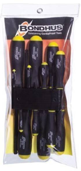 Or-116-10637 Bondhus Balldriver Hex Screwdriver Sets Ball 13 Piece 0.5 - 3/8 In 1 Set
