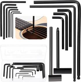 G-2848 Brand Glarks 13pcs Professional Guitar Allen Wrenches With Pocket Truss Rod Hex
