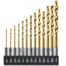 45243 Brand Vct 13pc Hex Shank Titanium Drill Bit Set 1/4 Inch Quick Change Shanks