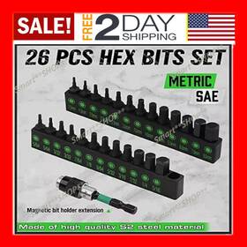 Branded 313098828822 Juego De 26 Piezas Llaves Allen Hexagonales S2 Con Porta Bits Cambio Rapido