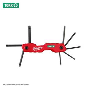 Branded 445038831838 8-key Folding Torx Hex Key Set Sae Durable Heavy Duty Ergonomic Metal Case Tool