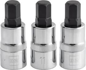 Hb11-3sb Brazen Bzt 11mm Hex Bit Socket/allen Driver Three Pack 1/2 Inch Drive Short