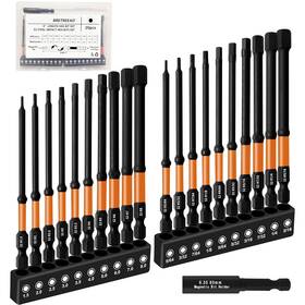 Br01t8007 Bretreead Impact 4 Long Hex Head Allen Wrench Drill Bit Set Sae&metric 20 Pcs