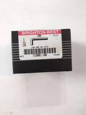 519001 Brighton 100 Long Arm 1/16 X 3 Hex Key Sae Inch Allen Wrench Alloy Steel Black