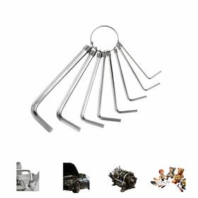 Btolin 768274684189 Professional 8-piece Hex Key Set L-shaped Metric Allen Wrench Kit With R