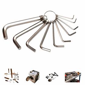 Bubble-fly 768274749727 Professional 10-piece Metric Hex Key Set Cr-v Steel Rust-resistant And Ring H