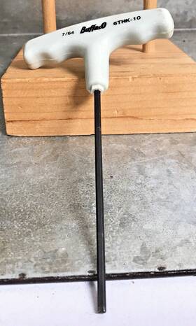 6thk-10 Buffalo 7/64 Inch Grey T-handle Hex / Allen Key 5 3/4 Long Usa Vintage Exc Cond