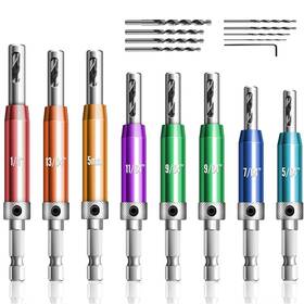 Canitu 791809932820 17pcs Colorful Self Centering Drill Bit Set 1/4 Inch Hex Shank Vix