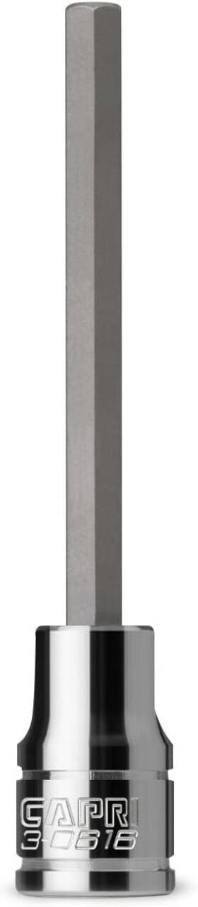 3-0616 Capri Tools 886352306164 Long 1/4-inch Hex Bit Socket 3/8-inch Drive Sae