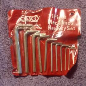 70061 Chesco 11-piece Sae Steel L-shaped Hex Key Set Silver