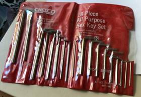 70101 Chesco 18 Piece All Purpose Hex Key Set #70101 Made In Usa- Must See