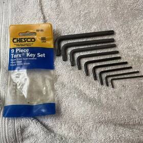 88185 Chesco 9 Piece Torx Key Set Made In Usa