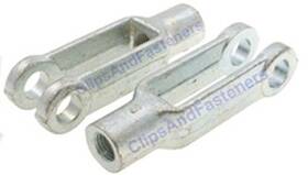 3230343 Clipsandfasteners 2 Adjustable Yoke Ends 7/16-20 Tap 2-7/8 Long 1 Wide