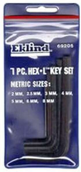 69205 Co Eklind Tool Hex-l 2-8mm Metric Short Arm Hex L-key Set Multi-size Inch 7 Pc
