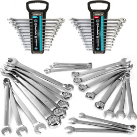 Combination Wrench Set 22 Piece 1/4inch To 7/8inch And 8-19mm Cr-v Steel Free Shipping