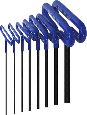 55168 Company 313038083014 Eklind Cushion Grip Hex T-key Allen Wrench - 8pc Set Metric Mm Sizes 2-10