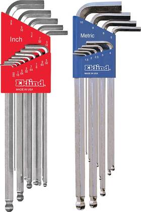 17322 Company 744759537133 Eklind Bright Ball-hex L-key Allen Wrench Combo- Extra Long Inch/mm 2 Set