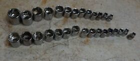 5pc-1 Craftsman 29pc 3/8 Drive Sae 13 Metric 16 Socket Set Nos