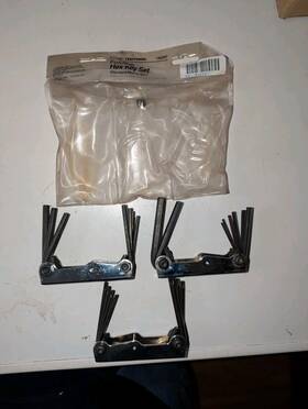 46287 Craftsman Nos Folding Hex Key Set Standard Metric Torx In Plastic Pouch