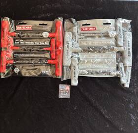 46292-46293 Craftsman Usa Ball End T-handle Hex Key Sets Metric Sae 46292 Read