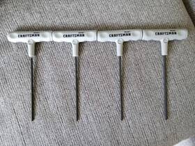 46421 Craftsman Lot Of 4 New Vintage T Handle Allen Wrenchs 3mm Hex Wrench Usa