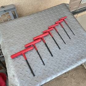 46540-46546 Craftsman 7 Pc 6 Inch Long Sae T Handle Allen Hex Wrench 1/4ftft-3/32ftft