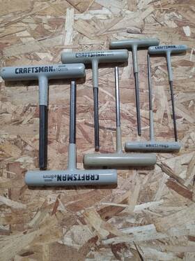 46550-45556 Craftsman 46550-46556 Vintage Metric T-handle Hex Allen Wrench Set 2.5-10 Mm
