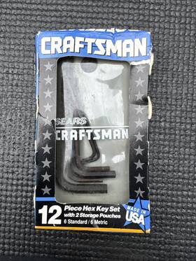 46687 Craftsman Sears Usa Nos Rare Package 6 Metric Sae Hex Key Sets 12pc